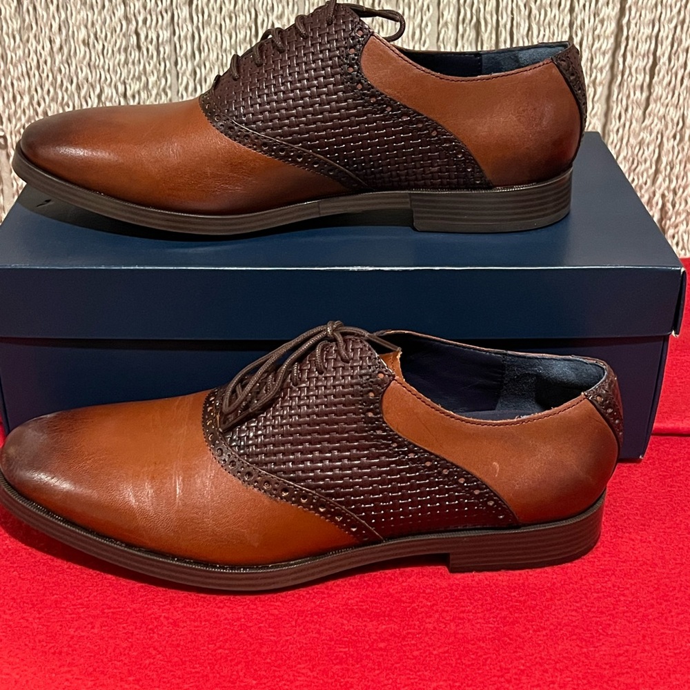 Cole Haan Two-Tone Brown Leather Oxfords